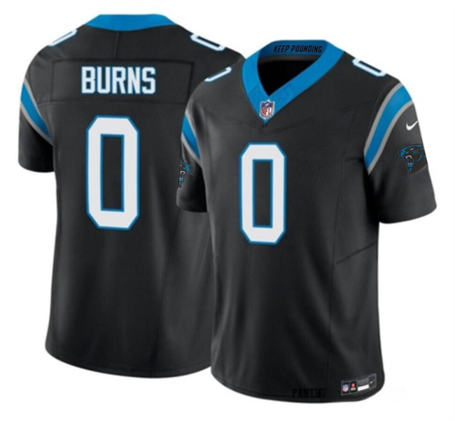 Men's Carolina Panthers #0 Brian Burns Black 2023 F.U.S.E. Vapor Untouchable Stitched Football Jersey