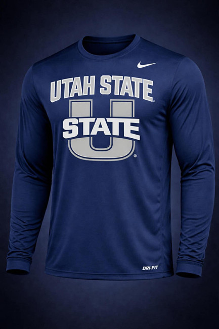 Men's Utah State University Aggies Navy Long Sleeve T-Shirt