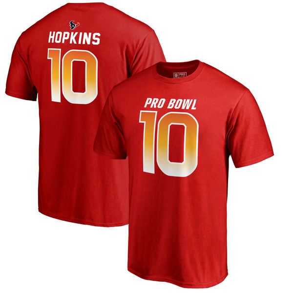 Texans DeAndre Hopkins AFC Pro Line 2018 NFL Pro Bowl Red T-Shirt