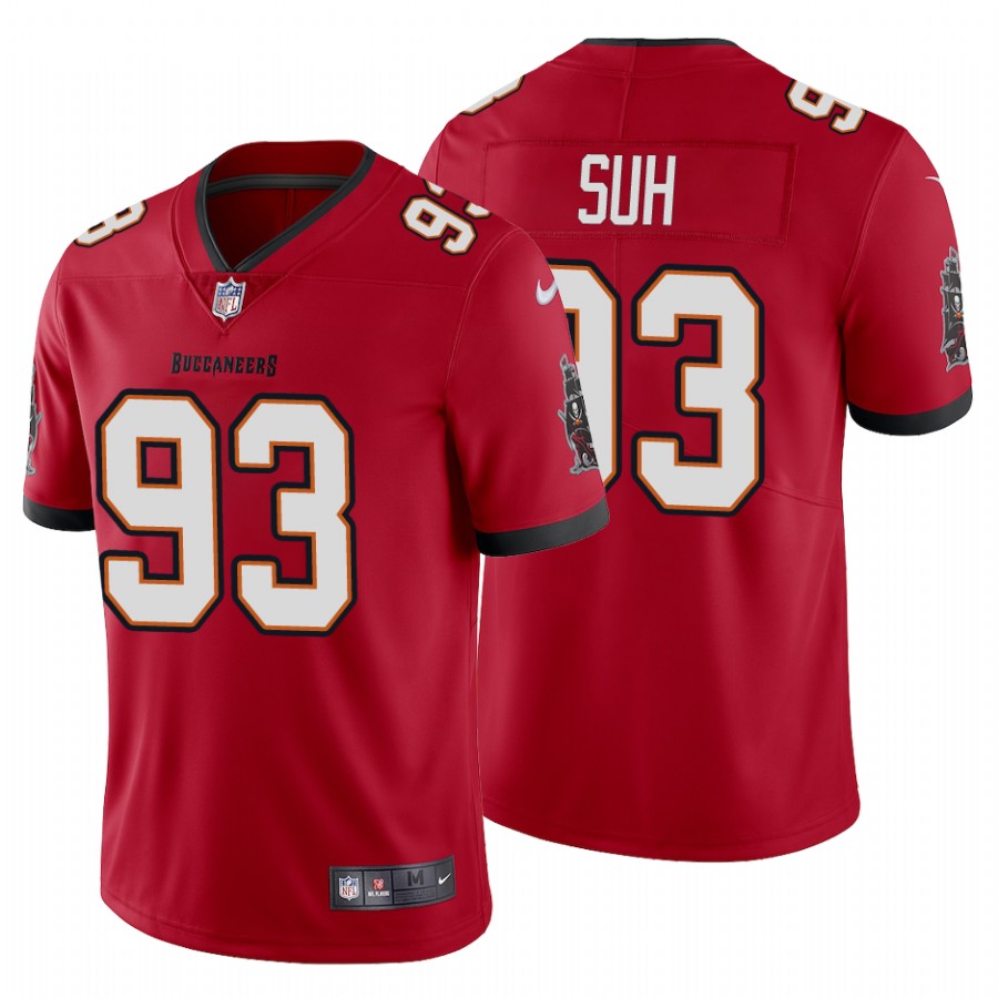 Men's Tampa Bay Buccaneers #93 Ndamukong Suh New Red Vapor Untouchable Limited Stitched Jersey