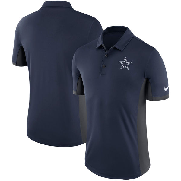 Men's Dallas Cowboys Nike Navy Charcoal Evergreen Polo