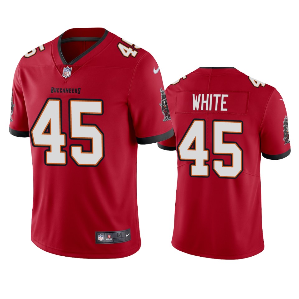 Men's Tampa Bay Buccaneers #45 Devin White Red Vapor Untouchable Limited Stitched NFL Jersey