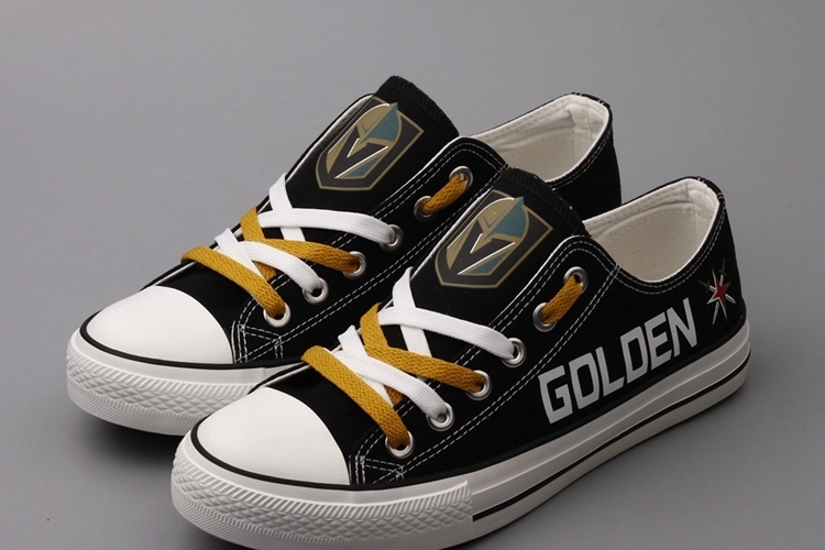 Women's and Youth NHL Vegas Golden Knights Repeat Print Low Top Sneakers 001