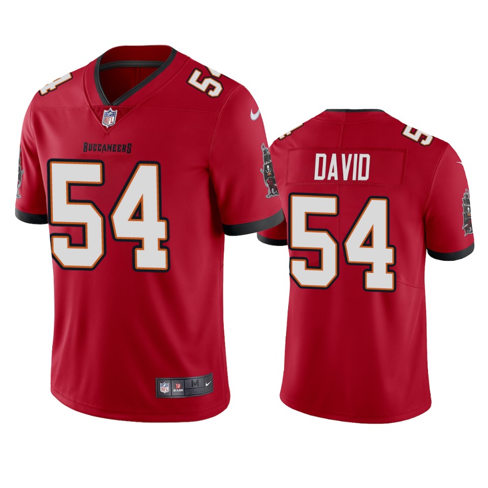 Men's Tampa Bay Buccaneers #54 Lavonte David New Red Vapor Untouchable Limited Stitched NFL Jersey