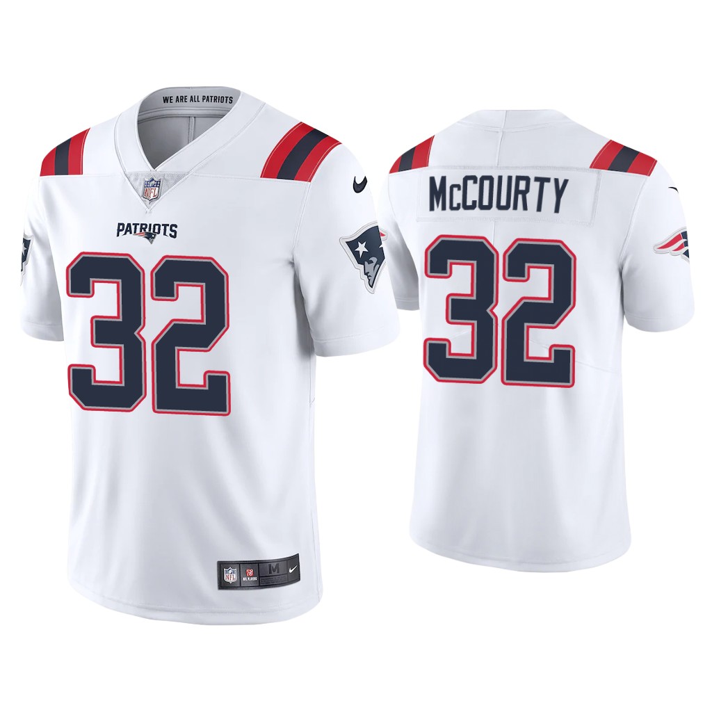 Men's New England Patriots #32 Devin McCourty 2020 White Vapor Untouchable Limited Stitched NFL Jersey