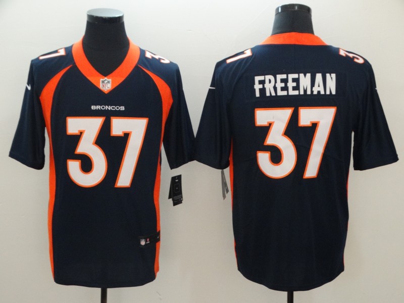 Men's Denver Broncos #37 Royce Freeman Navy Vapor Untouchable Limited NFL Stitched Jersey