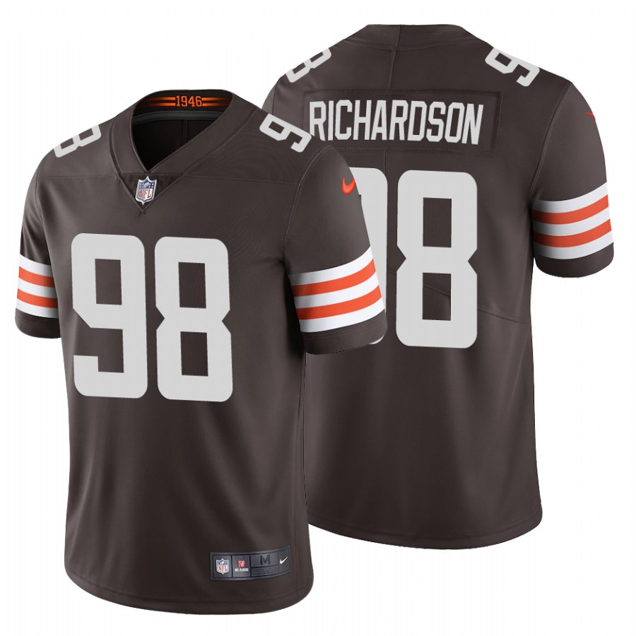 Men's Cleveland Browns #98 Sheldon Richardson 2020 New Brown Vapor Untouchable Limited Stitched Jersey
