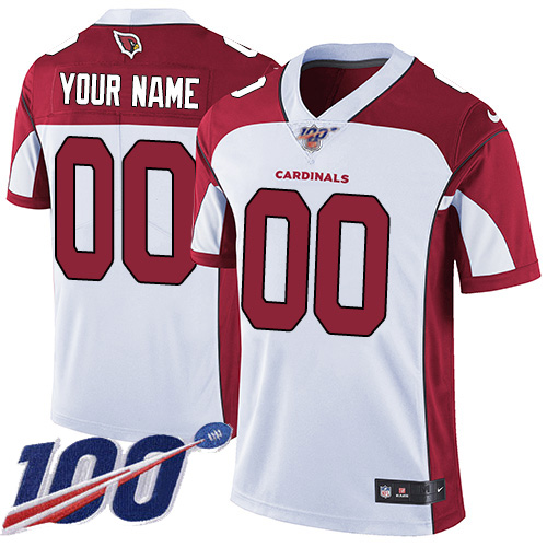 Men's Arizona Cardinals ACTIVE PLAYER Custom white 100th Season Vapor Untouchable Limited Stitched NFL Jersey