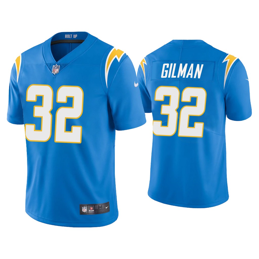 Men's Los Angeles Chargers #32 Alohi Gilman 2020 Blue Vapor Untouchable Limited Stitched Jersey