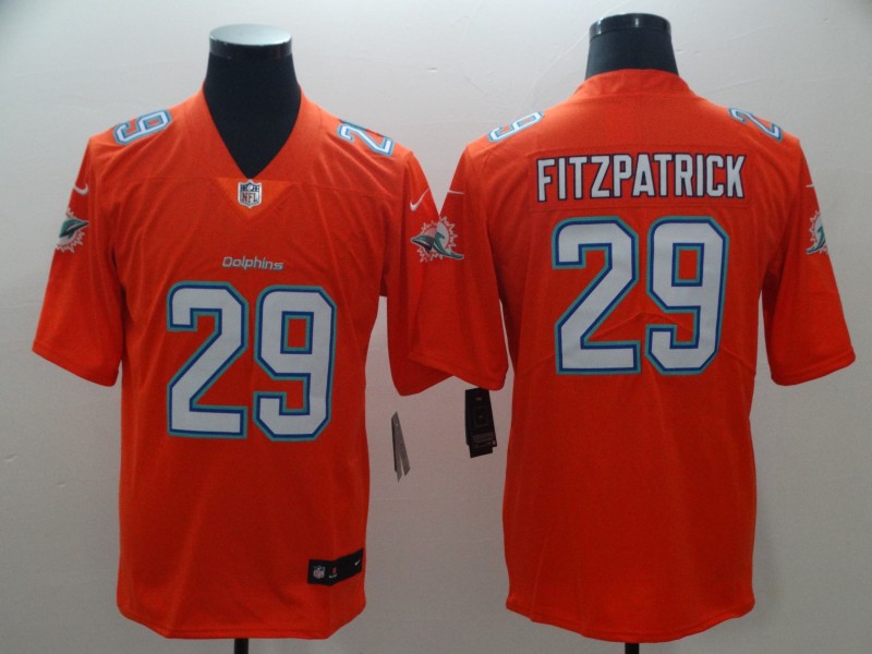 Men's Miami Dolphins #29 Minkah Fitzpatrick Orange Vapor Untouchable NFL Limited Stitched Jersey