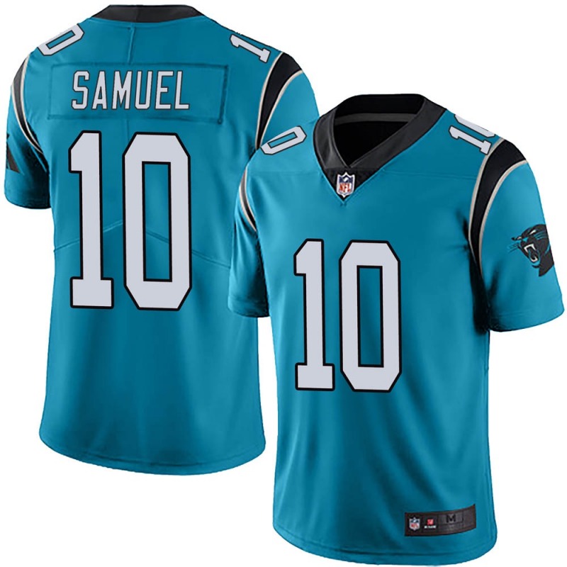 Men's Carolina Panthers #10 Curtis Samuel Blue Vapor Untouchable Limited Stitched Jersey