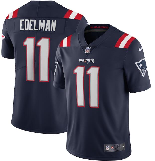 Men's New England Patriots #11 Julian Edelman 2020 Navy Vapor Untouchable Limited Stitched NFL Jersey