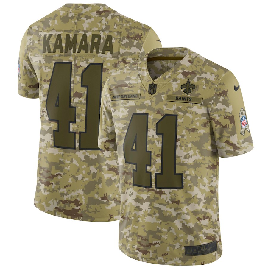 Men's New Orleans Saints #41 Alvin Kamara 2018 Camo Salute to Service Limited Stitched NFL Jersey
