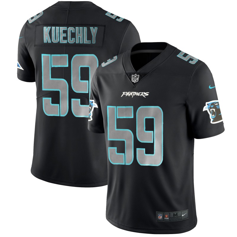 Men's Carolina Panthers #59 Luke Kuechly 2018 Black Impact Limited Stitched NFL Jersey