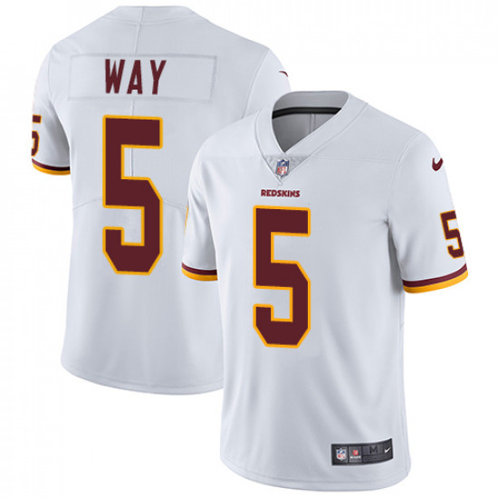 Men's Washington Redskins #5 Tress Way White Vapor Untouchable Limited Stitched NFL Jersey