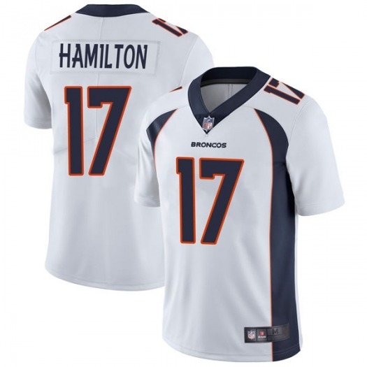 Men's Denver Broncos #17 DaeSean Hamilton White Vapor Untouchable Limited Stitched Jersey