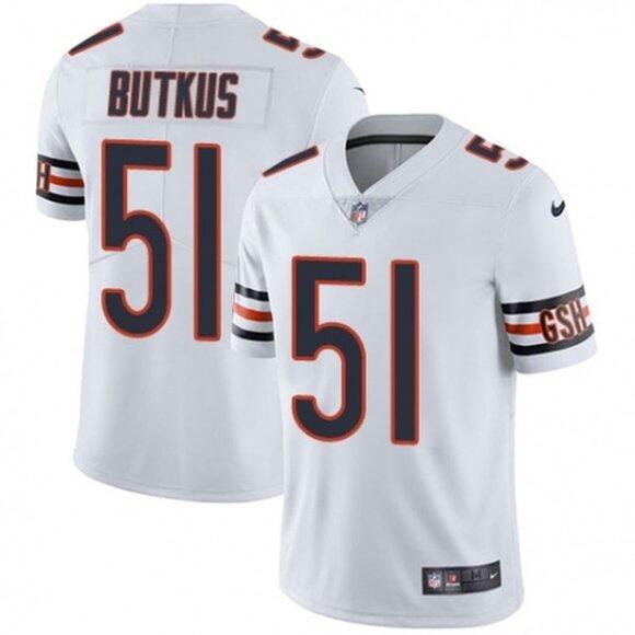 Men's Chicago Bears #51 Dick Butkus White Vapor untouchable Limited Stitched Jersey