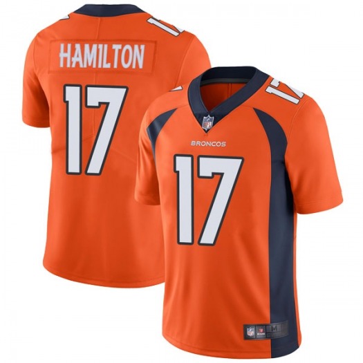 Men's Denver Broncos #17 DaeSean Hamilton Orange Vapor Untouchable Limited Stitched Jersey