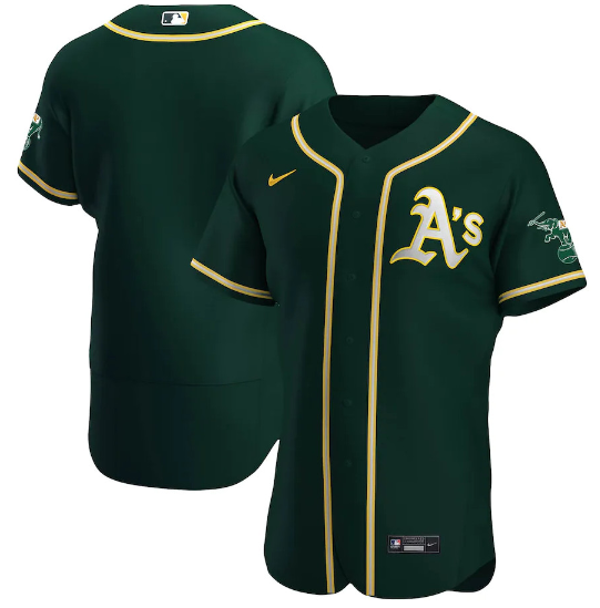 Men's Oakland Athletics Green ACTIVE PLAYER Custom Stitched MLB Jersey