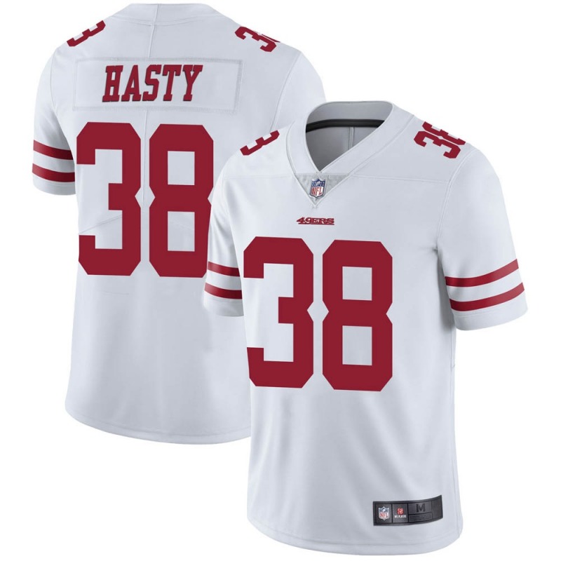 Men's San Francisco 49ers #38 JaMycal Hasty White Vapor Untouchable Limited Stitched Jersey