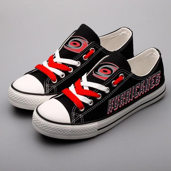 Women's and Youth Carolina Hurricanes Repeat Print Low Top Sneakers 003