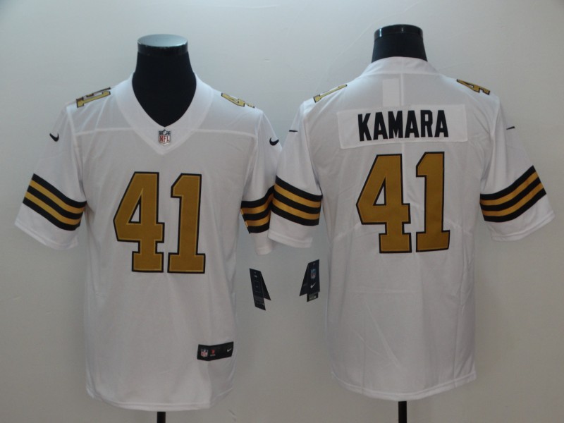 Men's New Orleans Saints #41 Alvin Kamara White Color Rush Limited Stitched NFL Jersey