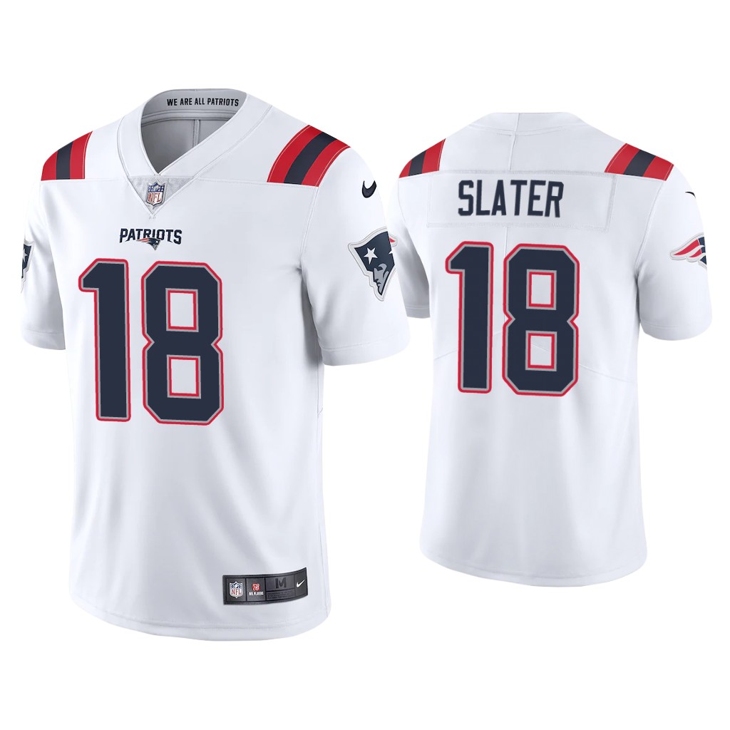 Men's New England Patriots #18 Matthew Slater 2020 White Vapor Untouchable Limited Stitched NFL Jersey