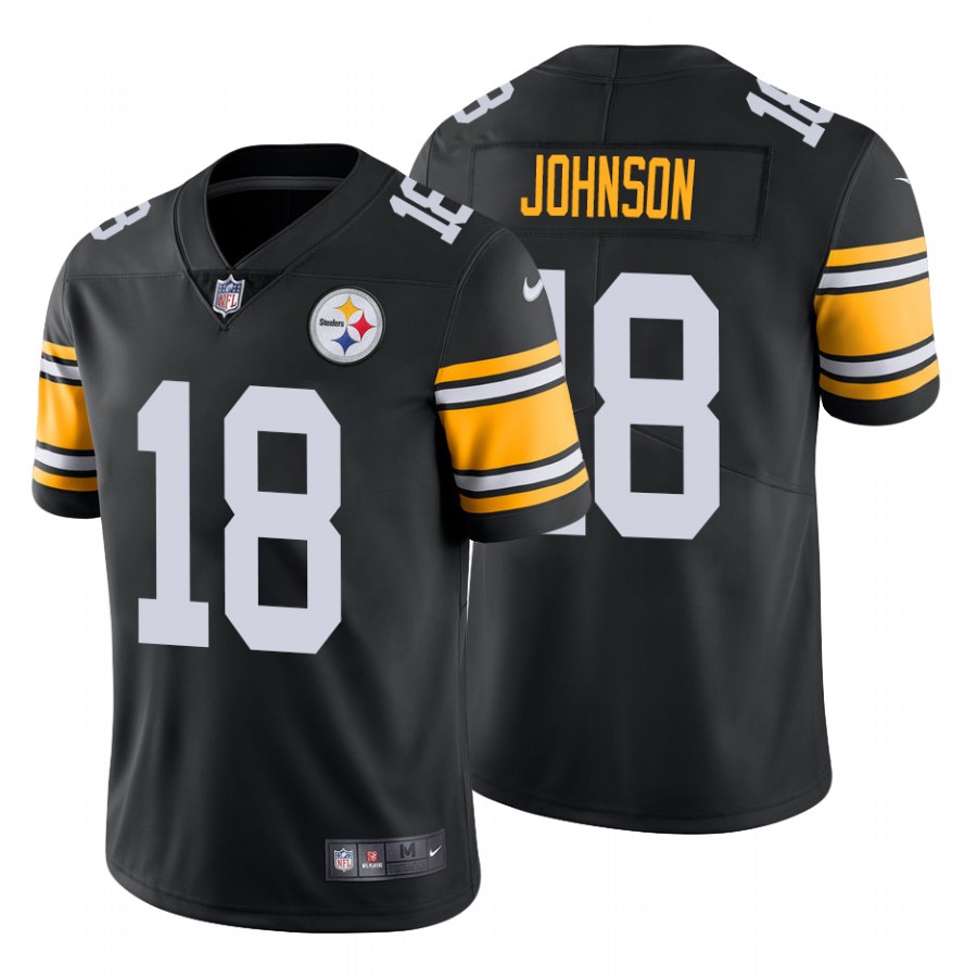 Men's Pittsburgh Steelers #18 Diontae Johnson 2019 Black Vapor Untouchable Limited Stitched NFL Jersey