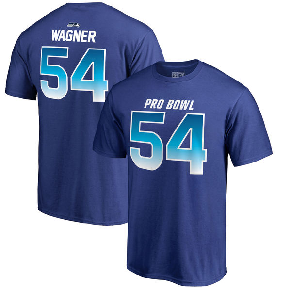 Seahawks Bobby Wagner AFC Pro Line 2018 NFL Pro Bowl Royal T-Shirt