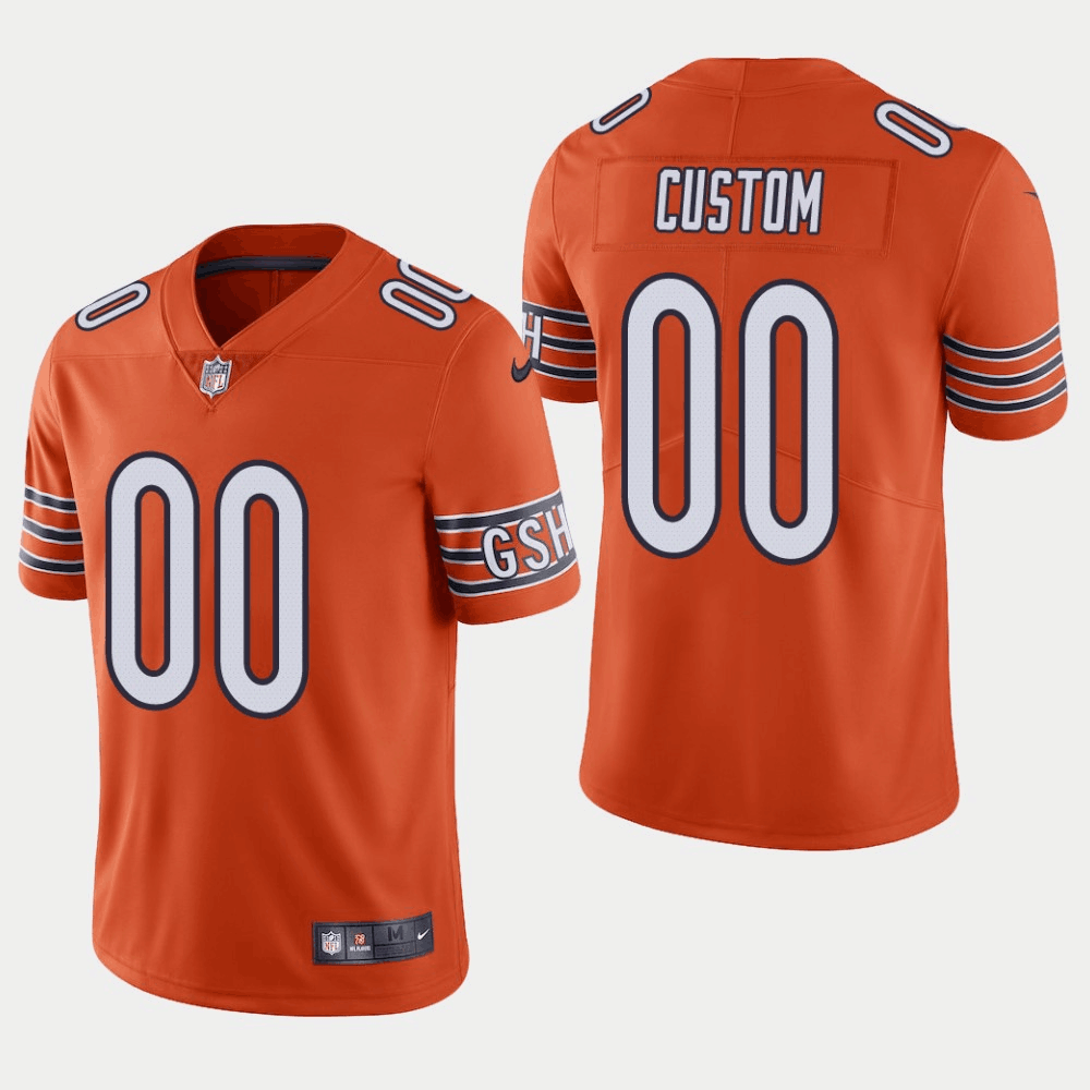 Men's Chicago Bears ACTIVE PLAYER Custom Orange Vapor Untouchable Limited Stitched NFL Jersey