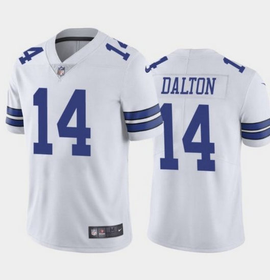 Men's Dallas Cowboys #14 Andy Dalton White Vapor Untouchable Limited Stitched Jersey
