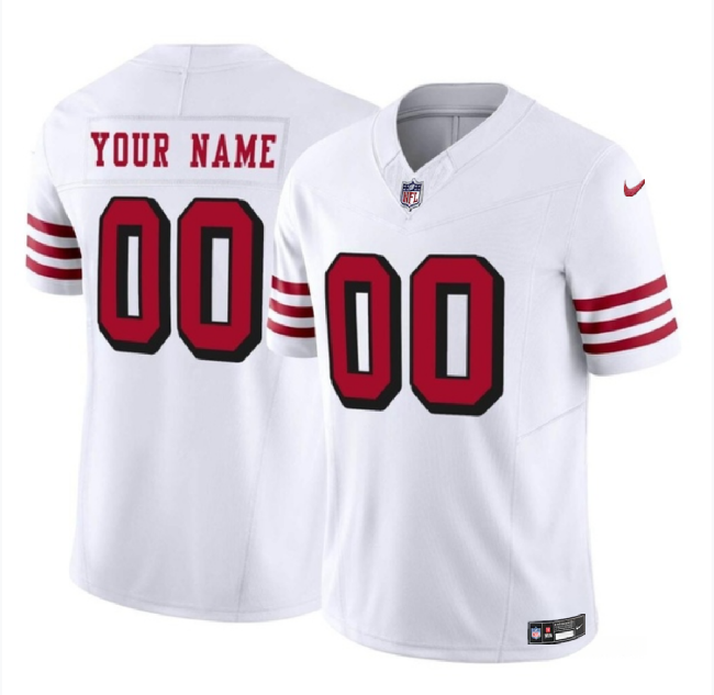 Women's San Francisco 49ers Active Player Custom White 2023 F.U.S.E. Vapor Untouchable Alternate Limited Stitched Football Jersey