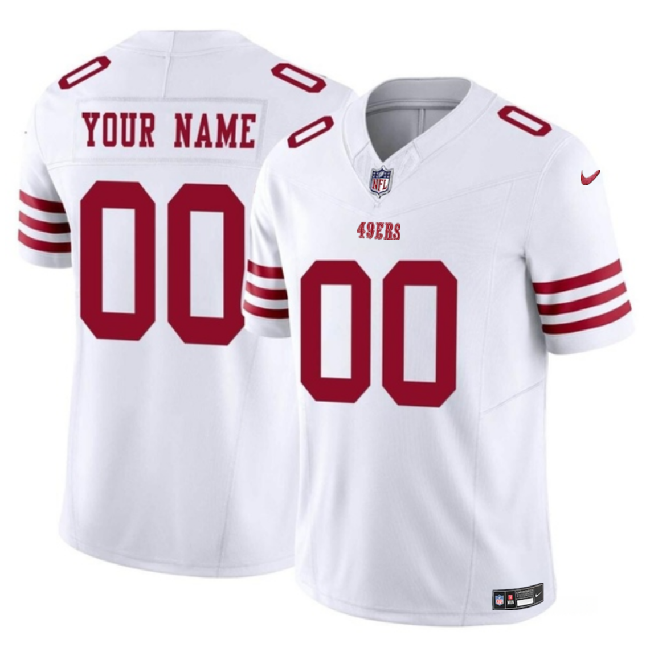 Women's San Francisco 49ers Active Player Custom White 2023 F.U.S.E. Vapor Untouchable Limited Stitched Football Jersey