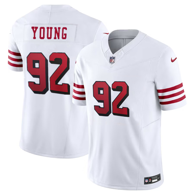 Men's San Francisco 49ers #92 Chase Young New White 2023 F.U.S.E. Stitched Football Jersey