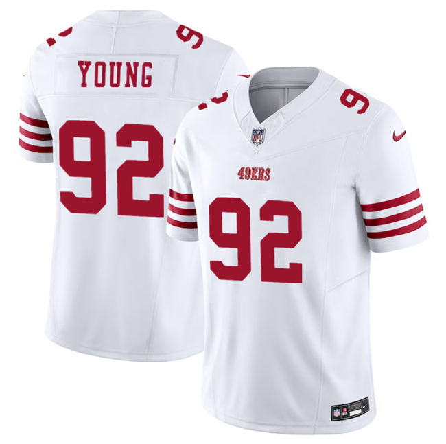Men's San Francisco 49ers #92 Chase Young White 2023 F.U.S.E. Stitched Football Jersey