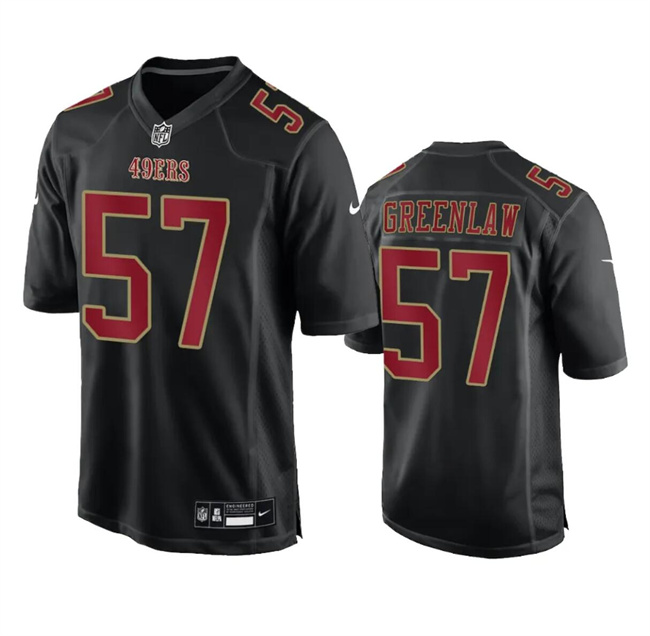 Men's San Francisco 49ers #57 Dre Greenlaw Black Fashion Limited Stitched Football Game Jersey