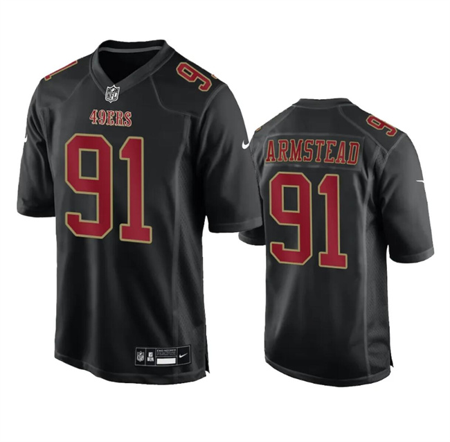 Men's San Francisco 49ers #91 Arik Armstead Black Fashion Limited Stitched Football Game Jersey