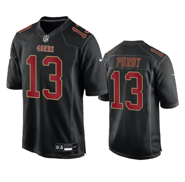 Men's San Francisco 49ers #13 Brock Purdy Black Fashion Limited Stitched Football Game Jersey