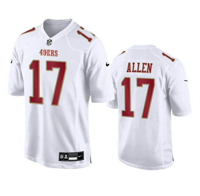 Men's San Francisco 49ers #17 Brandon Allen White Fashion Limited Stitched Football Game Jersey