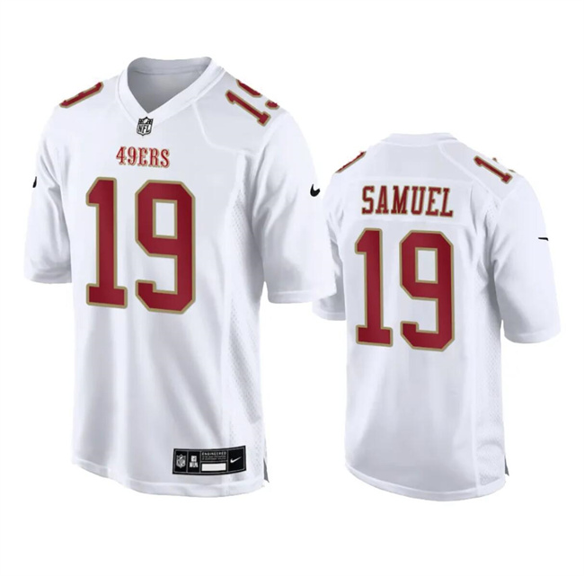 Men's San Francisco 49ers #19 Deebo Samuel White Fashion Limited Stitched Football Game Jersey