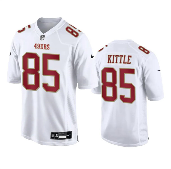 Men's San Francisco 49ers #85 George Kittle White Fashion Limited Stitched Game Football Jersey