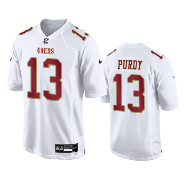 Men's San Francisco 49ers #13 Brock Purdy White Fashion Limited Stitched Football Game Jersey