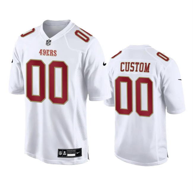 Men's San Francisco 49ers Active Player Custom White Fashion Limited Stitched Football Game Jersey
