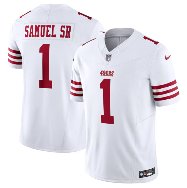 Men's San Francisco 49ers #1 Deebo Samuel White F.U.S.E. Vapor Untouchable Limited Stitched Football Jersey