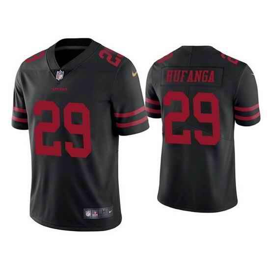 Men's San Francisco 49ers #29 Talanoa Hufanga Black Vapor Untouchable Stitched Jersey