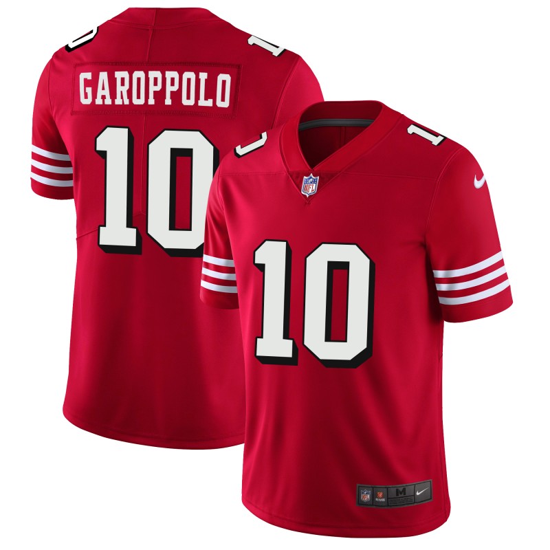 Men's NFL San Francisco 49ers #10 Jimmy Garoppolo Red 2018 Rush Vapor Untouchable Limited Stitched NFL Jersey