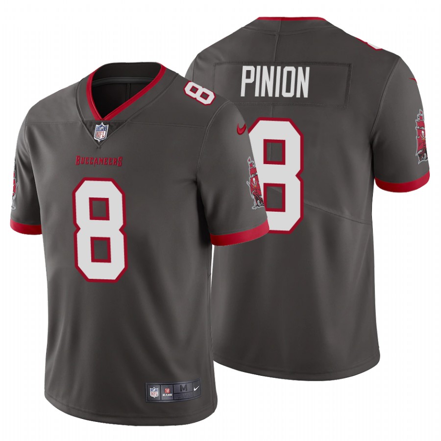 Men's Tampa Bay Buccaneers #8 Bradley Pinion New Grey Vapor Untouchable Limited Stitched NFL Jersey