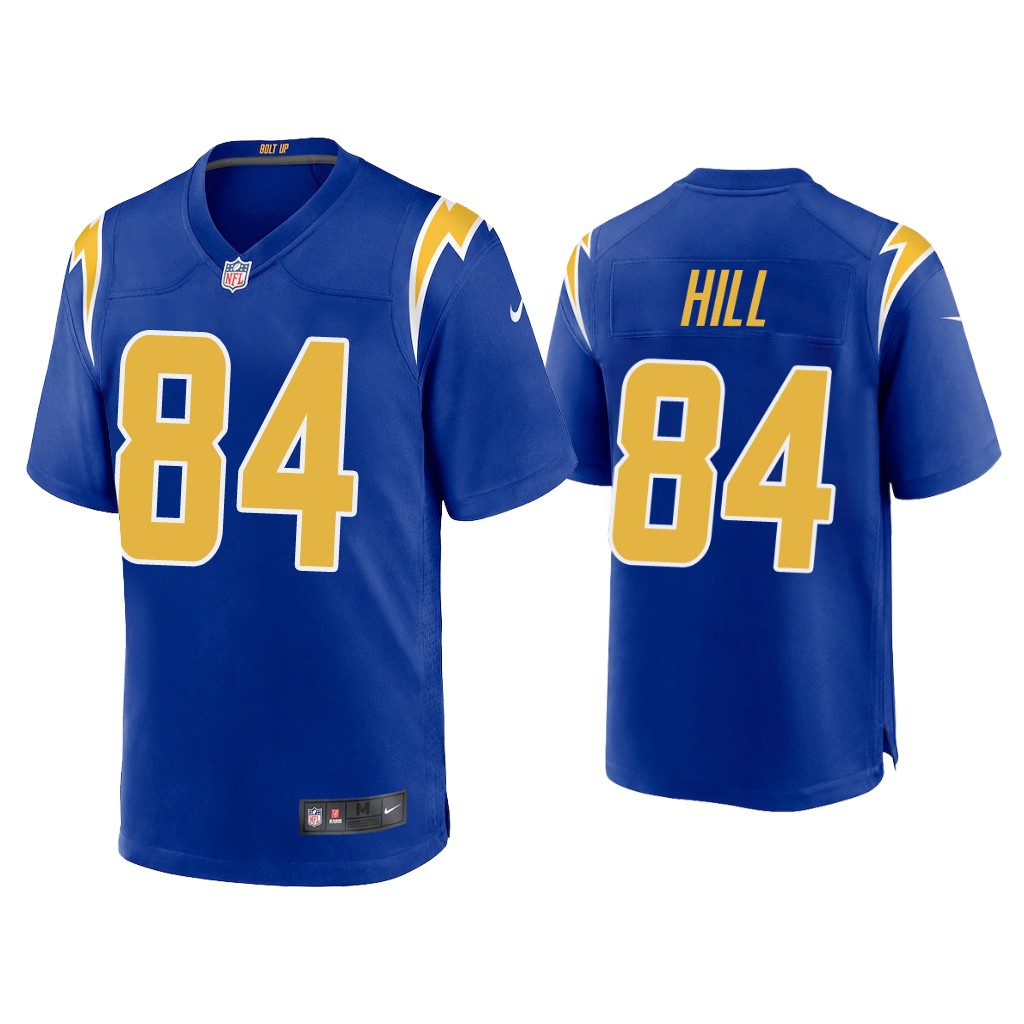 Men's Los Angeles Chargers #84 K.J. Hill 2020 Royal Stitched Jersey