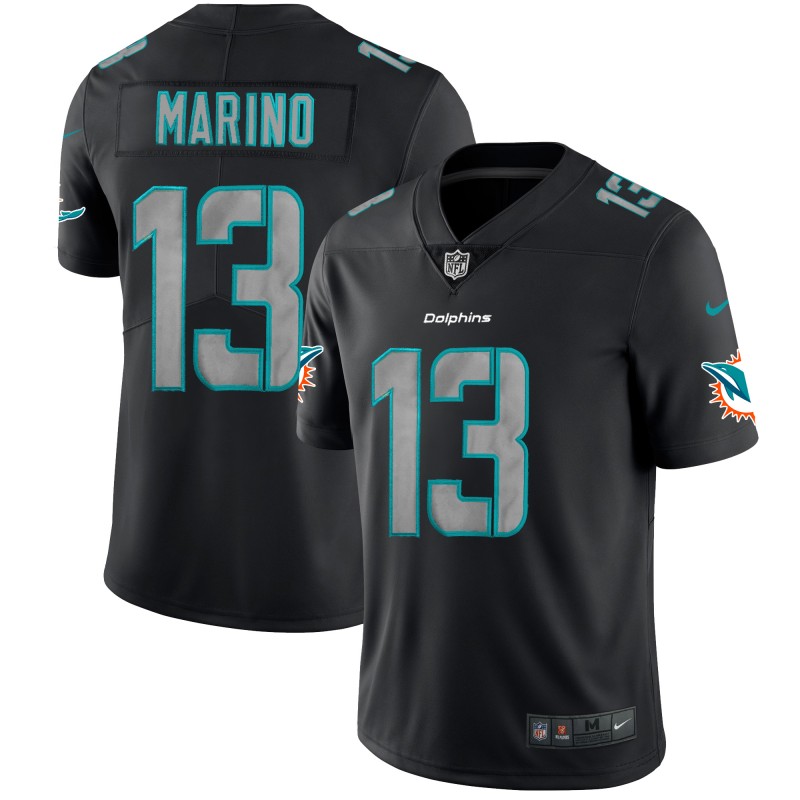Men's Miami Dolphins #13 Dan Marino Black 2018 Impact Limited Stitched NFL Jersey