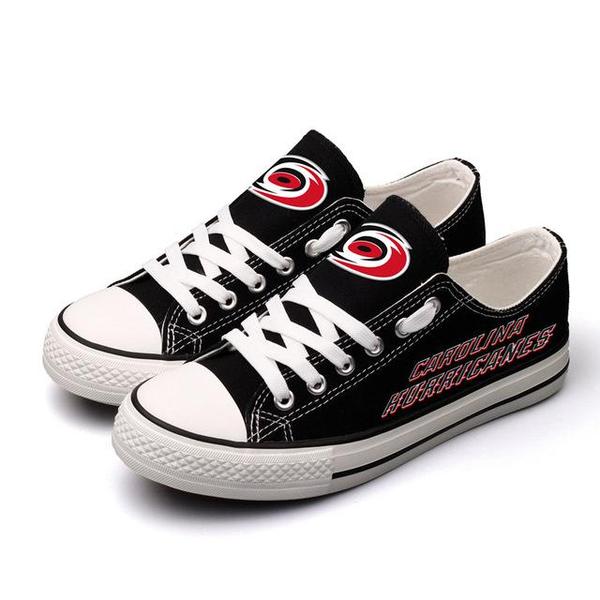 Women's and Youth Carolina Hurricanes Repeat Print Low Top Sneakers 004